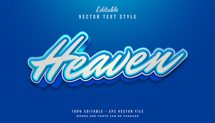 Blue Heaven Text Style Effect. Editable Text Style Effect