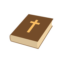Obraz premium Bible book icon. Vector illustration. Christian church book