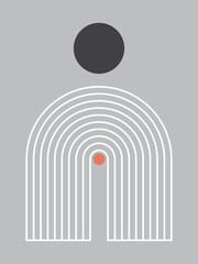 Modern Poster Art. Abstract Wall Art. Digital Interior Decoration Art. Vector EPS 10.