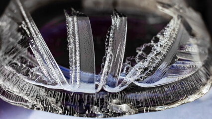 Abstract figures of frozen water