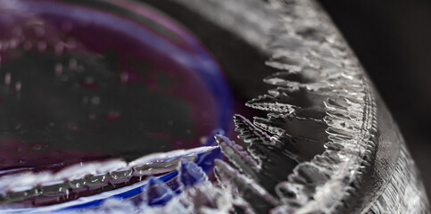 Fototapeta na wymiar Abstract figures of frozen water