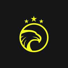 logo patriot emblem wing falcon animal bird icon templet