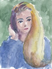 watercolor sketch painting