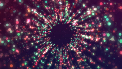 Glittering Particle Tunnel, Background Shining Particles
