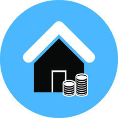 Home insurance icon. Home security, home protect, home money icon.