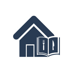 Restaurant Icon. Pizza house, burger shop, juice bar, pasta, online order, fast food icon.