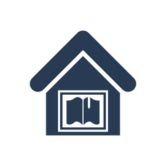 School Icon. Education, kindergarten, library, education zone, school location icon. 