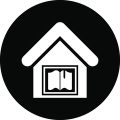 School Icon. Education, kindergarten, library, education zone, school location icon. 