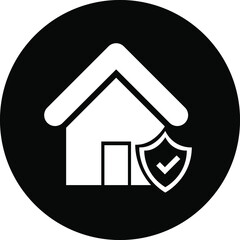 Home insurance icon. Home security, home protect, home money icon.