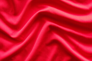 Fototapeta na wymiar red silk fabric