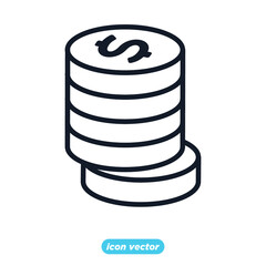 coin Related Vector Icon. Money symbol vector illustration