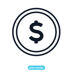 coin Related Vector Icon. Money symbol vector illustration