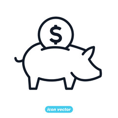 piggy bank Vector Set Icon. Money symbol pack vector illustration