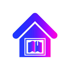 School Icon. Education, kindergarten, library, education zone, school location icon. 