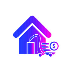 Fashion Shop Icon. Dress, cloth, baby fashion, ladies fashion shop icon.