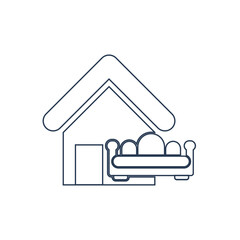 Furniture shop icon. chair, bed, showcase, home furniture, office furniture shop icon.