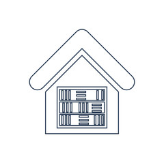 School Icon. Education, kindergarten, library, education zone, school location icon. 