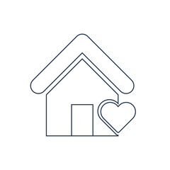 Love home icon. sweet house for love, couple home icon.