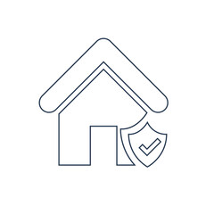 Home insurance icon. Home security, home protect, home money icon.