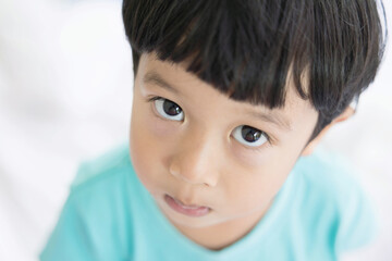 Obraz premium Authentic close up of happy kid. Concept of new generation, family, parenthood, authenticity.