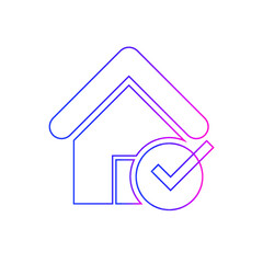 Home insurance icon. Home security, home protect, home money icon.