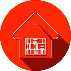 School Icon. Education, kindergarten, library, education zone, school location icon. 