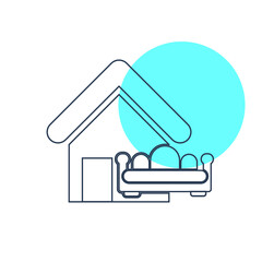 Furniture shop icon. chair, bed, showcase, home furniture, office furniture shop icon.