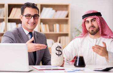 Diverse business concept with arab businessman