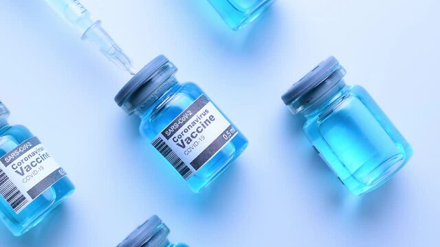 Injection bottle. Medical syringe with needle for protection flu virus and coronavirus. Covid vaccine isolated on white. Medicine plastic vaccination equipment with needle