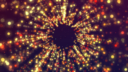 Glittering Particle Tunnel, Background Shining Particles