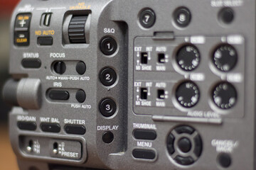 Fototapeta premium Professional video camera control buttons