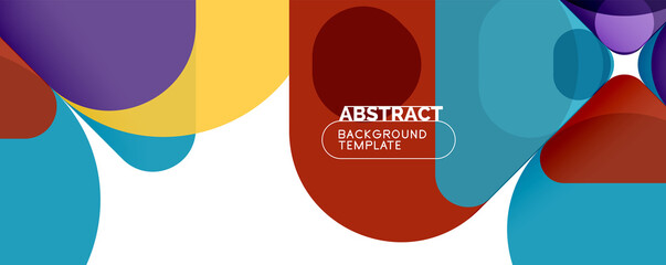 Modern geometric round shapes and dynamic lines, abstract background. Vector illustration for placards, brochures, posters and banners