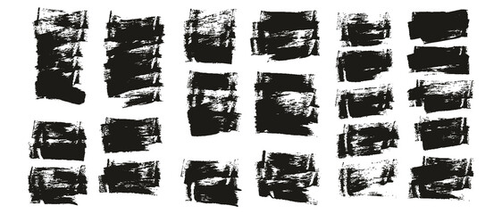 Flat Sponge Thin Artist Brush Short Background High Detail Abstract Vector Background Set 