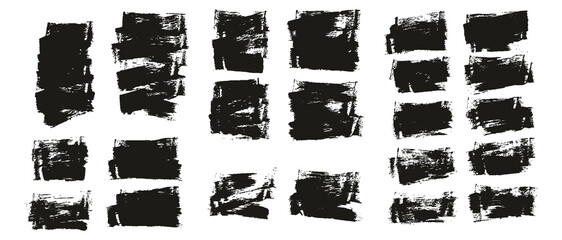 Flat Sponge Thin Artist Brush Short Background High Detail Abstract Vector Background Set 