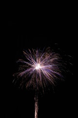 View of a beautiful fireworks display on New Year's Eve