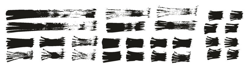 Flat Fan Brush Thin Straight Lines High Detail Abstract Vector Background Set 