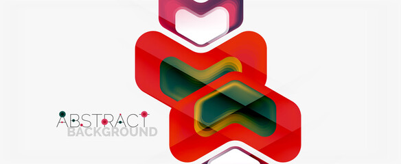 Vector 3d arrow geometric composition, abstract background for business or technology presentation, internet poster or web brochure cover, wallpaper