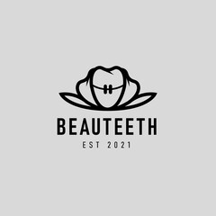 jasmine logo beauty dental design illustration