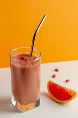 cocktail made of fresh red oranges, pome