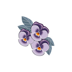 Flower vector pansy element