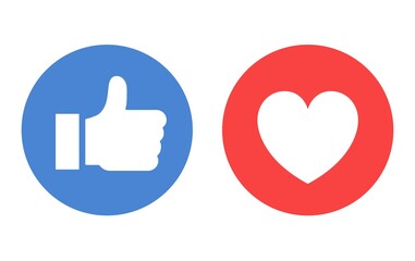 Obraz premium Like And Love Icon 7 - Vector