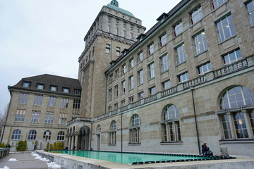 Fototapeta na wymiar University of Zurich UZH, main campus. Photo taken December 2nd, 2020, Zurich, Switzerland.