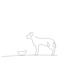 Dog animal on white background, vector illustration