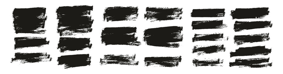 Flat Paint Brush Thin Half Background High Detail Abstract Vector Background Set 