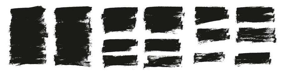 Flat Paint Brush Thin Half Background High Detail Abstract Vector Background Set 