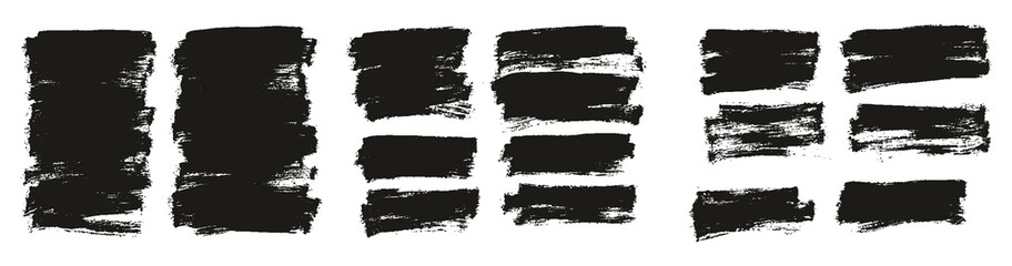 Flat Paint Brush Thin Half Background High Detail Abstract Vector Background Set 