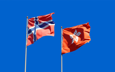 Flags of Norway HK and Norway.