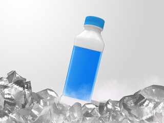 Bottle 3d rendering mockup design