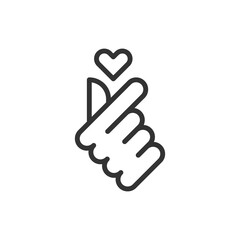 Obraz premium MiNi Heart Hand Love Icon Or Logo Vector Illustration
