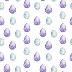 Watercolor Easter seamless pattern